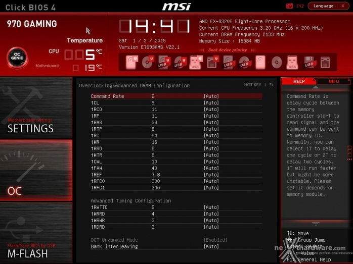 AMD FX-8320E & MSI 970 Gaming 7. MSI Click BIOS 4 - Overclock 4