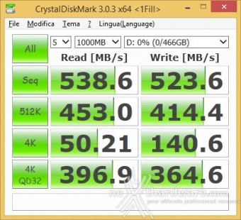 Samsung 850 EVO 500GB 11. CrystalDiskMark 3.0.3 4